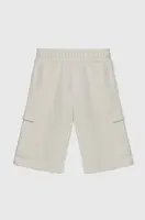 Dětské kraťasy Guess bílá barva, nastavitelný pas