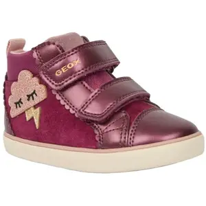 Geox B GISLI Dievčenská voľnočasová obuv, vínová, veľkosť