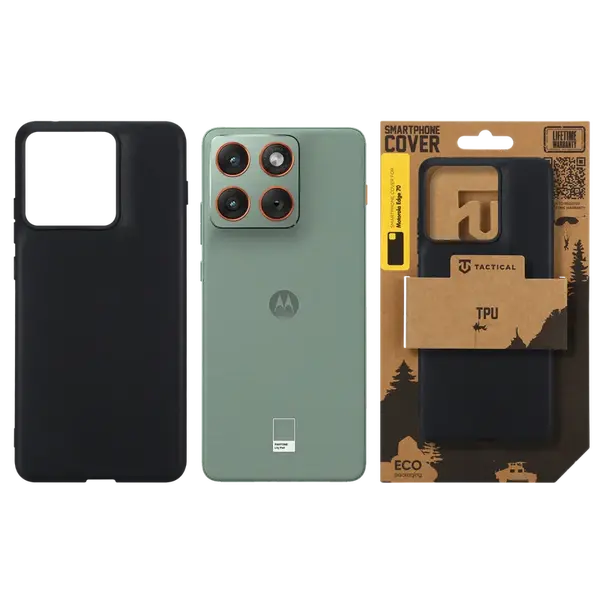 Zadní kryt Tactical TPU pro Motorola Edge 70, černá