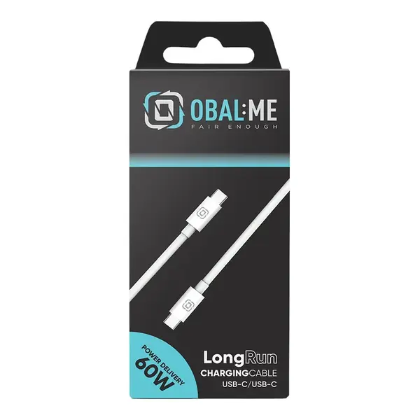 OBAL:ME LongRun USB-C/USB-C kabel 60W 1m, bílá