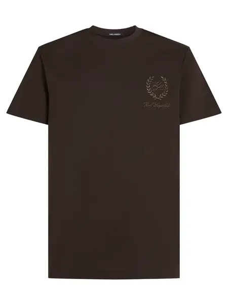 Karl Lagerfeld Tričko  tmavohnedá