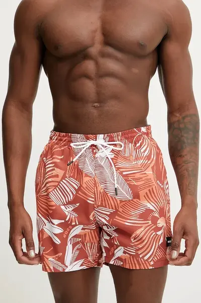 Plavkové šortky BOSS Piranha oranžová barva