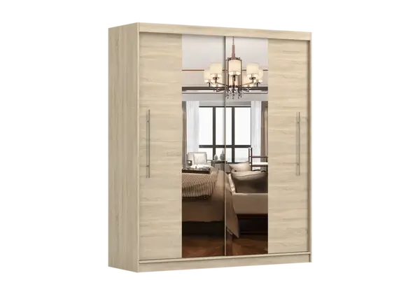 Šatní skříň Rico I Barva korpusu: Dub - sonoma, Dveře: Dub sonoma