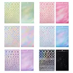 6 Sheets 6 Colors Waterproof PVC Self Adhesive Stickers
