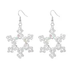 Snowflake Glass Dangle Earrings