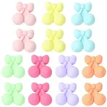 28Pcs 7 Colors Cherry Food Grade Eco-Friendly Silicone Focal Beads