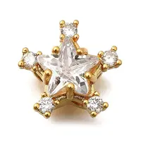 Brass Pave Cubic Zirconia Multi-strand Links