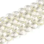 Baking Paint Transparent Glass Beads Strands