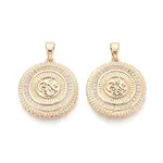 Brass Pave Clear Cubic Zirconia Pendants