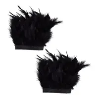 Rooster Feather Trim Clothing Cuffs Decoration
