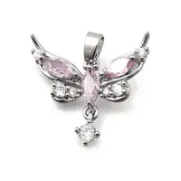 Brass Micro Pave Cubic Zirconia Pendants