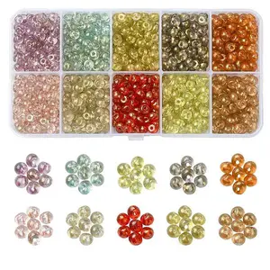 50G 10 Colors Transparent Acrylic Beads