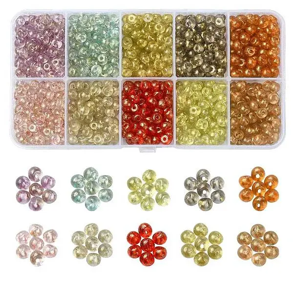 50G 10 Colors Transparent Acrylic Beads