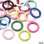 20Pcs Spray Painted Eco-Friendly Alloy Spring Gate Rings