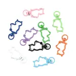 15Pcs Spray Painted Eco-Friendly Alloy Swivel Snap Hooks Clasps