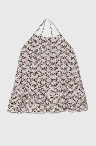 Dětské bavlněné šaty United Colors of Benetton bílá barva, mini