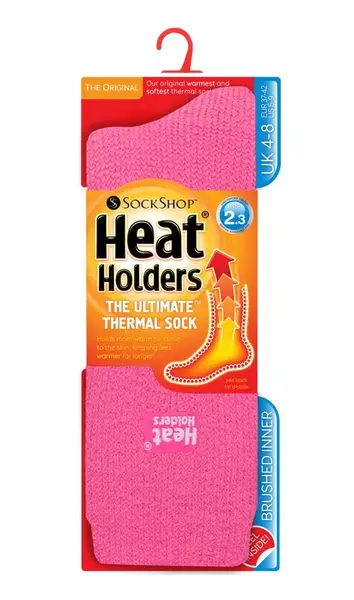 Dámske Heat Holders termo ponožky ORIGINAL jednofarebné -Ružová
