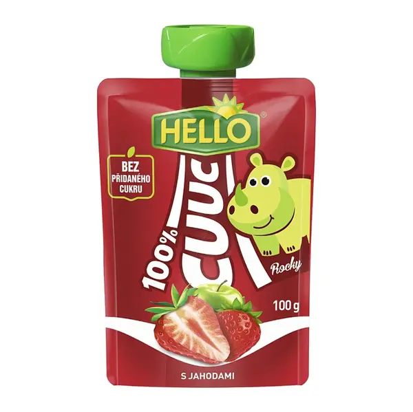 HELLO Cuuc kapsička s jahodami 100 g x 12 kusov