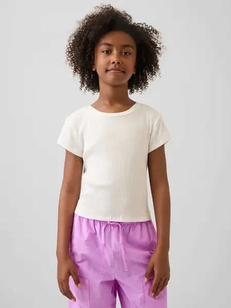 GAP Dětské žebrované tričko - Holky