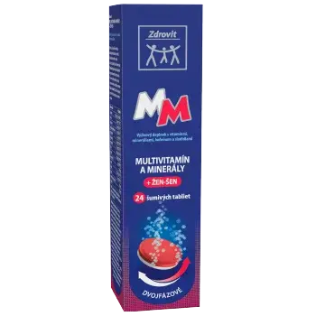 ZDROVIT Multimin.+žen-šen šumivé tablety 24 ks