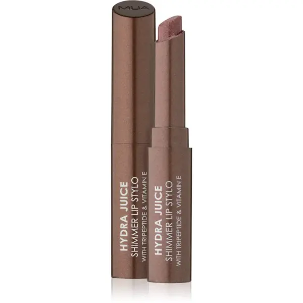 MUA Makeup Academy Hydra Juice Peptide Shimmer Lip Stylo třpytivá rtěnka s vyživujícím účinkem odstín Mocha Muse 1.5 g