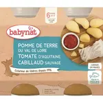 BABYBIO Brambory s Islandskou treskou a rajčatovým pyré 2x200 g