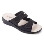 Dámské ortopedické pantofle na klínku černé