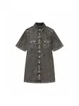 AllSaints Šaty  sivý denim