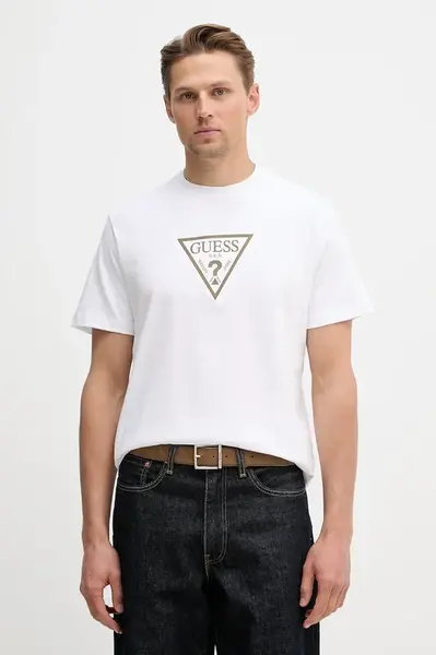 Bavlněné tričko Guess TERRY