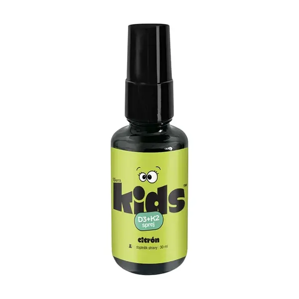 VERRA Kids D3+K2 sprej citrón 30 ml
