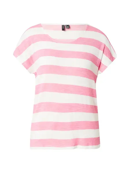VERO MODA Tričko 'VMWIDE'  ružová / biela