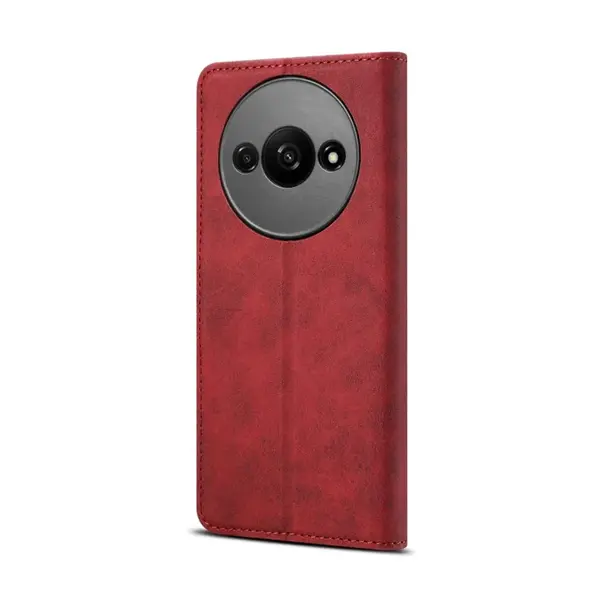 Lenuo Leather flipové pouzdro pro Xiaomi Redmi A3 červená