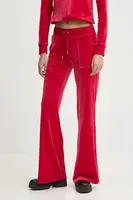 Tepláky Juicy Couture červená barva, hladké, JCSEBJ001
