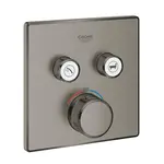 Grohe Grohtherm Smartcontrol sprchová a vaňová batéria bez podomietkového telesa kartáčovaný hard graphite 29124al0 G29124AL0