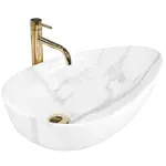 Umyvadlo na desku Greta 65 Bianco Shiny