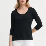 Tričko s dlouhým rukávem American Vintage černá barva, JAC49E25