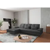 Sit & More ROHOVÁ SEDAČKA, textil, tmavě šedá