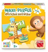 První hraní: Africká zvířátka 15 maxi puzzle - puzzle z kategorie Maxi dílky