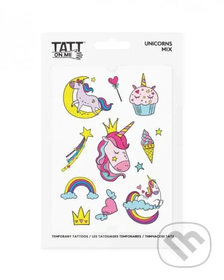 TATTonMe Vodeodolné dočasné tetovačky pre deti Jednorožce mix
