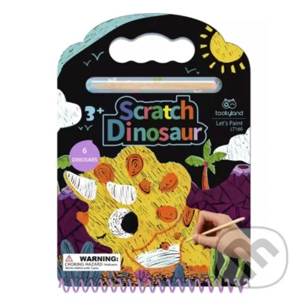 Vyškrabávací blok Dinosaury 6 obrázkov