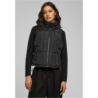 Women's reversible cropped vest black/yellow