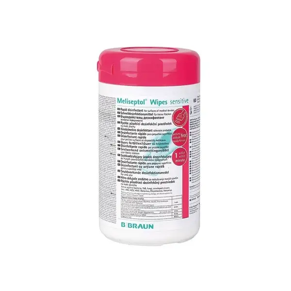 MELISEPTOL WIPES SENSITIVE dezinfekčné obrúsky na citlivé povrchy v dóze