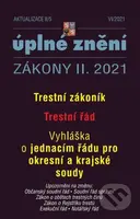 Aktualizace II/5 Trestní zákoník, Trestní řád - Vyhláška o jednacím řádu pro okresní a krajské soudy