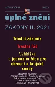 Aktualizace II/5 Trestní zákoník, Trestní řád - Vyhláška o jednacím řádu pro okresní a krajské soudy