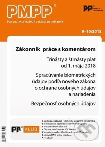 PMPP 9,10/2018 (Zákonník práce s komentárom)