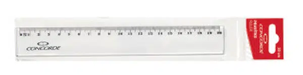 Pravítko CONCORDE 20cm, závěs, transparentní