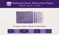 Akvarelový papír Baohong Classic 28x38cm hot pressed 300g