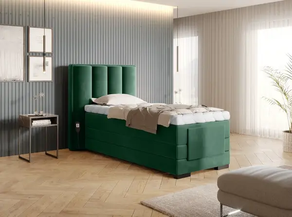 Boxspring Veros 90 Rozměr: 90 x 200 cm, látka: Lukso 35