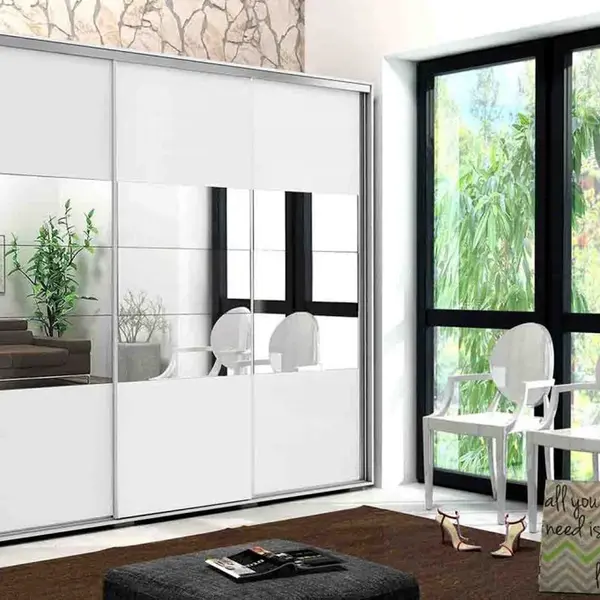 Šatní skříň Ska A26 XL Barva korpusu: Bílá, Rozměry: 250 cm, Dveře: Dub - Craft zlatý