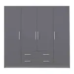 Šatní skříň Smart SR1 Dveře: Antracit, Varianta: Bez zrcadla